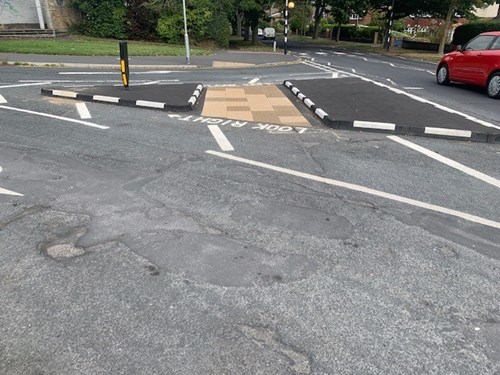 RediKerb Surface Kerbing after installation on a on one-way junction