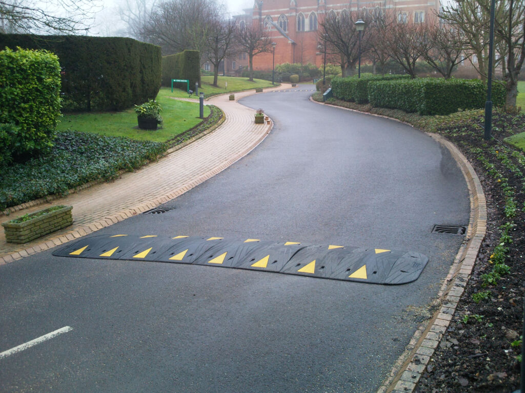 SitecopPlus speed ramp in situ on a commercial access road.