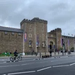 Greenwich Wand Orca installed along a segregated cycle lane adjacent to a historic building, providing clear separation between cyclists and traffic.
