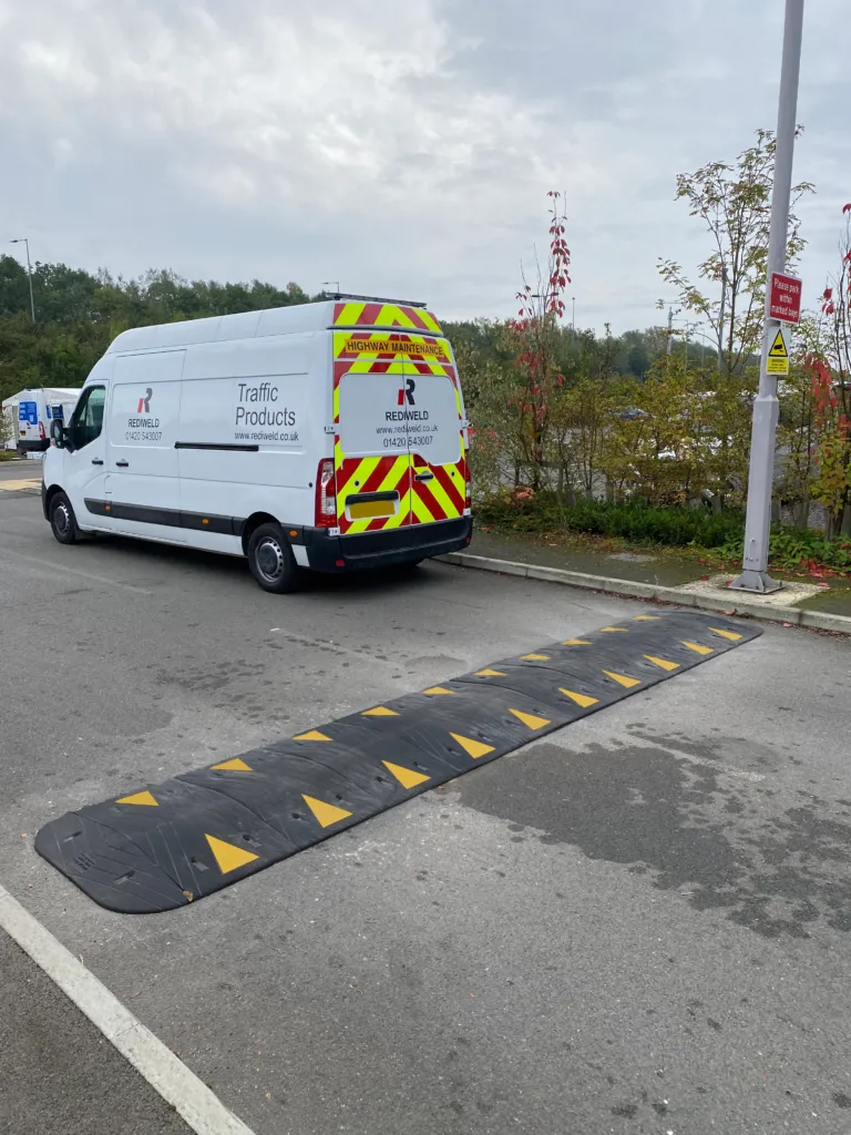 SitecopPlus speed ramp in situ on a commercial access road.
