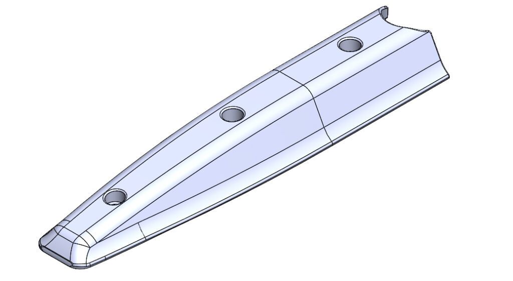 Technical illustration of Greenwich Wand Orca end module.