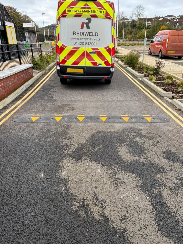 MiniSitecop speed ramp installed in a car park.