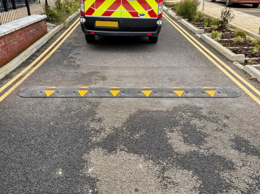 MiniSitecop speed ramp installed in a car park.