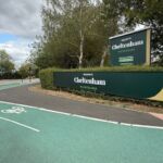 Raised line delineator installed alongside a segregated cycle lane to define the cycling route.