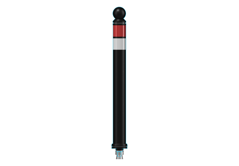 Black Ball Top City Pole Cone, 800 mm high, NS fixing