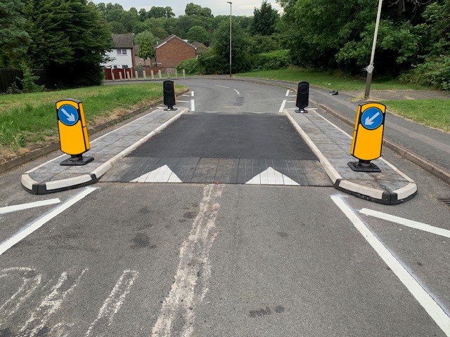 Leicester City Council uses RediPave Traffic Islands and a Combination Table to Reduce Speeds