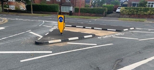 RediKerb Surface Kerbing used as Refuge Island for North Yorkshire County Council