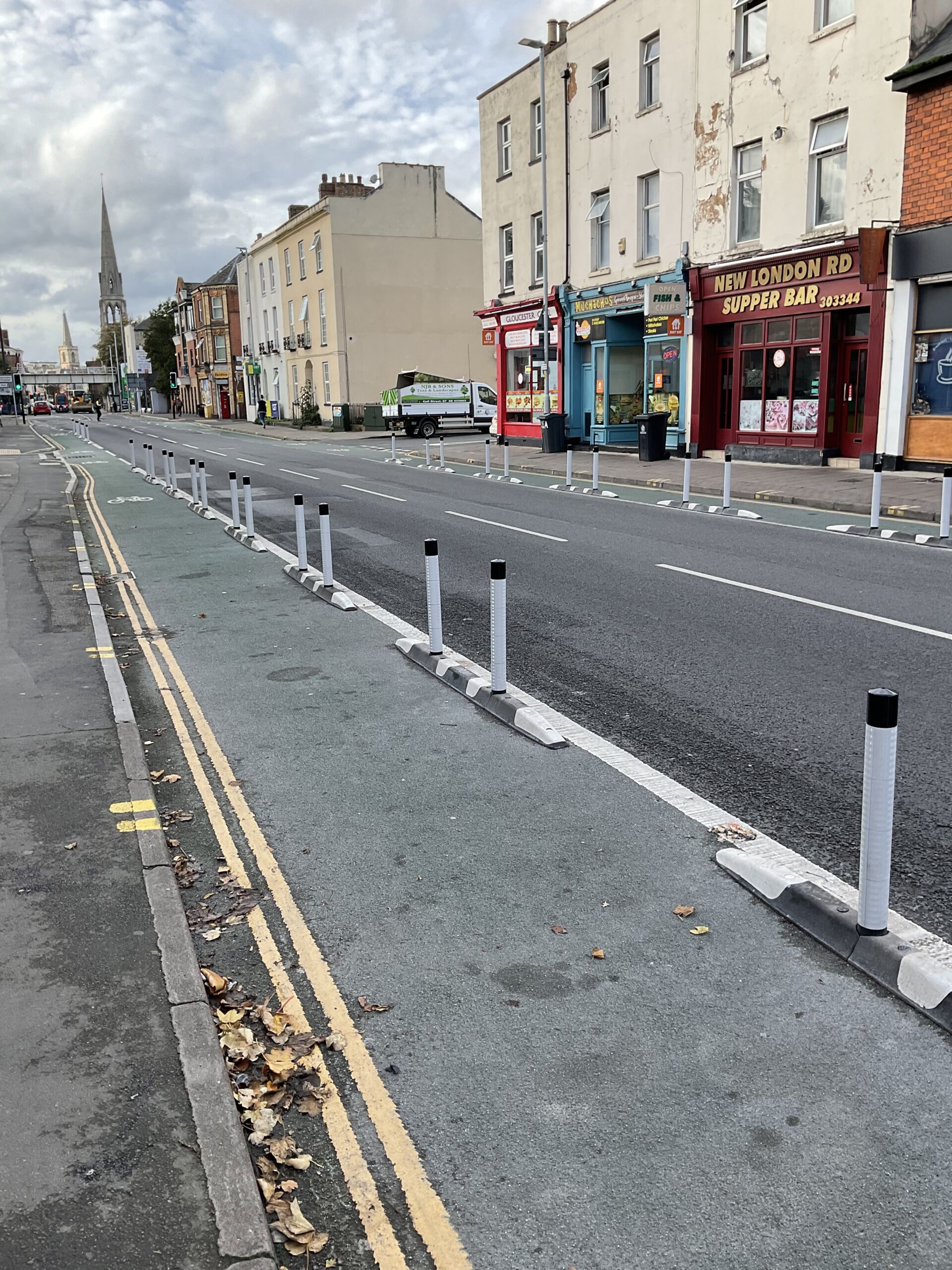 Gloucestershire County Council uses Greenwich Wand Orcas to Shield Vulnerable Cycle Lanes